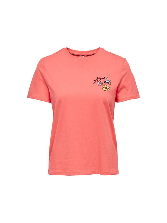 Only Damen T-Shirt Georgia Peach
