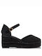 Envie Shoes Women's Platform Espadrilles Black