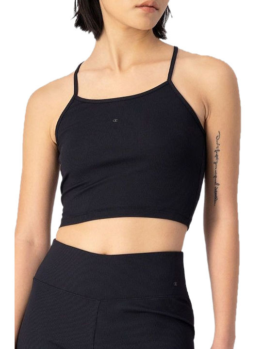 Champion Women's Athletic Crop Top with Straps Black