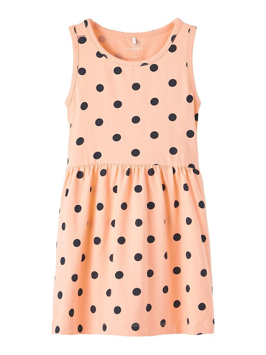 Name It Kids Dress Polka Dot Sleeveless Orange