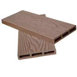 Showood 3D-Wandpaneel für den Garten Kaffee aus WPC 360x2x12cm 1Stück Brown