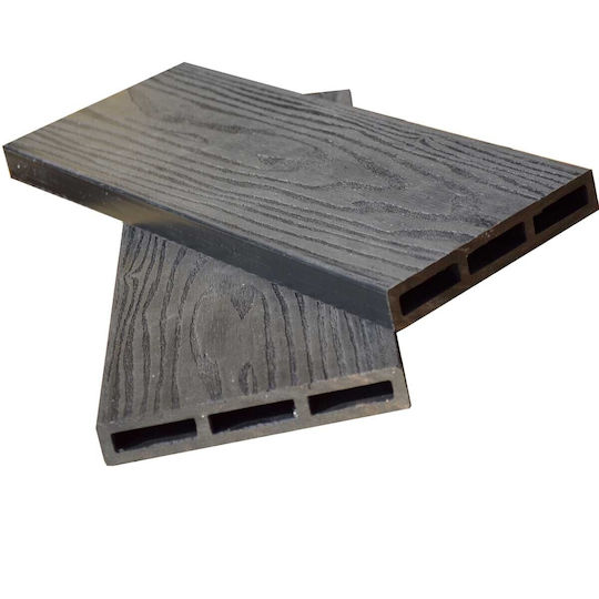 Showood Panou de perete 3D de Grădină Gri închis din Magazin online WPC 360x2x12buc 1buc Gray