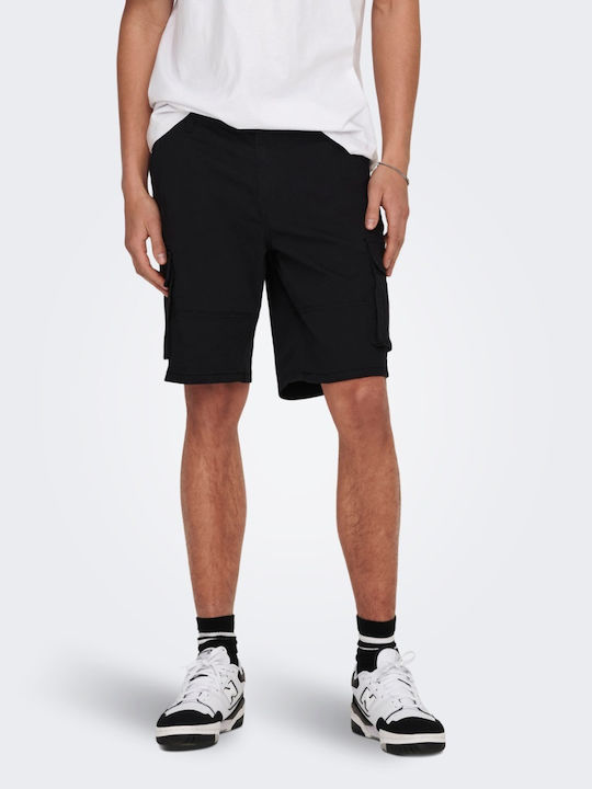 Only & Sons Men's Shorts Cargo Black