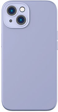 Baseus Liquid Silica Gel Back Cover Silicon Set cu Geam Lavanda (iPhone 14 Plus)