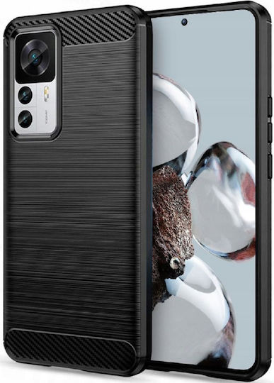 Techsuit Carbon Задна корица Силикон Черен (Xiaomi 12T / 12T Pro)