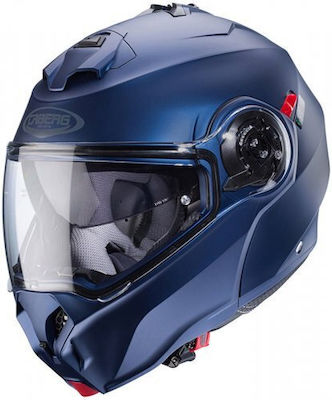 Caberg Duke Evo Flip-Up Helmet with Pinlock and Sun Visor ECE 22.06 1600gr Matt Blue Yama