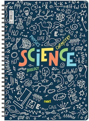 Next Spiral Notebook Ruled A4 70 Sheets 2 Subjects Science Multicolour 1pcs