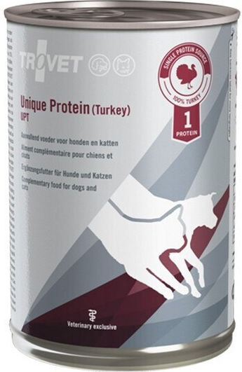 Trovet Unique Protein UPT Υγρή Τροφή για Ενήλικες Γάτες σε Κονσέρβα με Γαλοπούλα Διαίτης 400gr