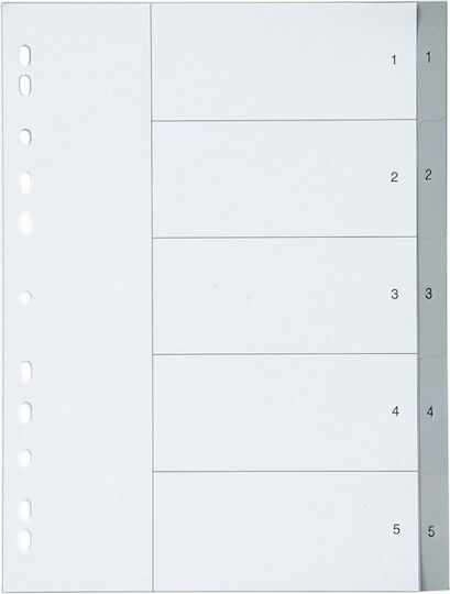Lands Papiertrenner für Dokumente A4 mit Löchern 5Stück 1-5