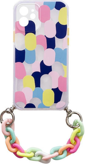 Hurtel Color Chain Back Cover Σιλικόνης με Λουράκι Design 1 (Galaxy S20 FE)