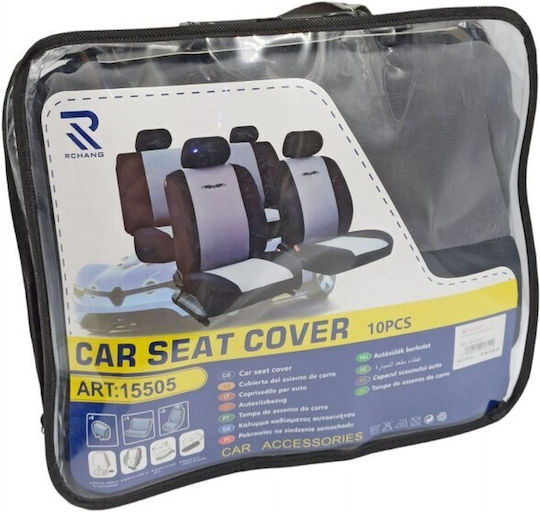 Set Autositzbezüge 10Stück Schwarz / Gray