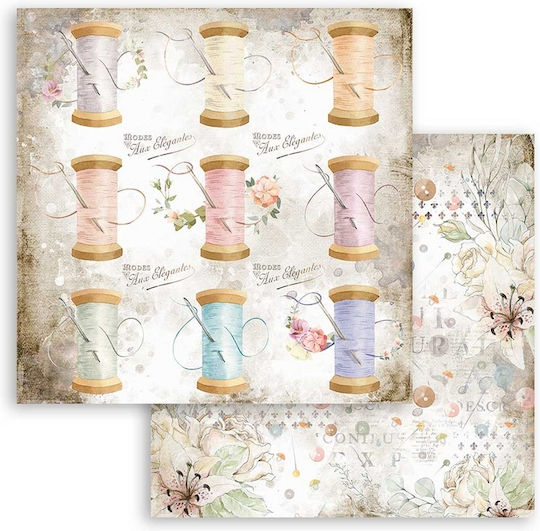 Stamperia Romantic Threads Scrapbooking Leaves Double Sided 30.5x30.5cm