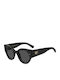 Chiara Ferragni Women's Sunglasses with Black Plastic Frame and Gray Lens