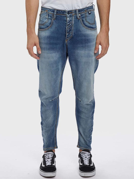 Baggy K4441 Herren Jeanshose mit Entspannter Baggy Anwendung Blau