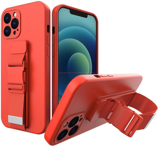 Hurtel Rope Air Bag Silicone Back Cover 1mm Red for Galaxy A23