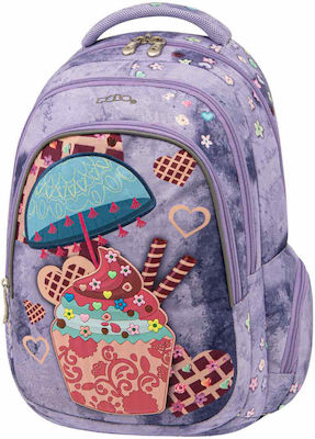 Polo Character School Bag Backpack Elementary, Elementary in Purple color L33 x W19 x H47cm 25lt