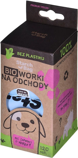 Zolux BIOworki Saci pentru Excremente de Câine Albastre 8 Rolls a 15buc