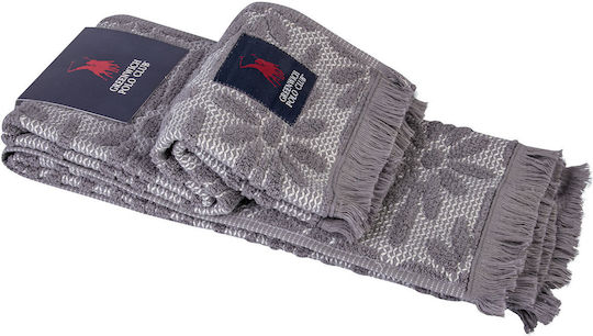 Greenwich Polo Club Handtuch aus 100% Baumwolle in Gray Farbe 60x40cm 2Stück