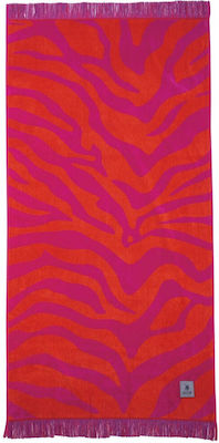 Greenwich Polo Club 3740 Beach Towel Cotton Red / Fuchsia 180x90cm.