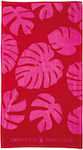 Greenwich Polo Club 3772 Beach Towel Cotton Red / Pink 180x90cm.