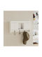 vidaXL Wall Key Holder Wooden 3 positions 40x8.5x20cm