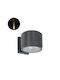 GloboStar Walllight-gona Waterproof Wall-Mounted Outdoor Spot Light IP67 with Integrated LED Black