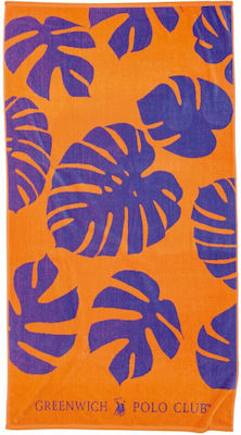 Greenwich Polo Club 3774 Beach Towel Cotton Purple, Orange 180x90cm.