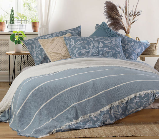 Nef-Nef Homeware Blue World Pătură Super King 230x240 cm Albastră