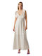 Vero Moda Summer Maxi Dress with Ruffle White