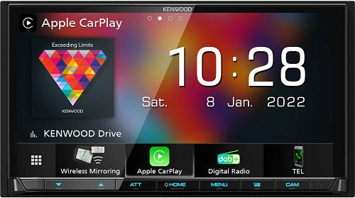 Kenwood Ηχοσύστημα Αυτοκινήτου (Bluetooth/USB/WiFi/GPS/Apple-Carplay/Android-Auto) με Οθόνη Αφής 7"