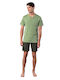 Vamp Men's Summer Pajamas Set Green