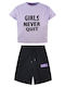 Kinder-Set mit Shorts Sommer 2Stück Lila