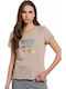 Women's T-shirt Beige