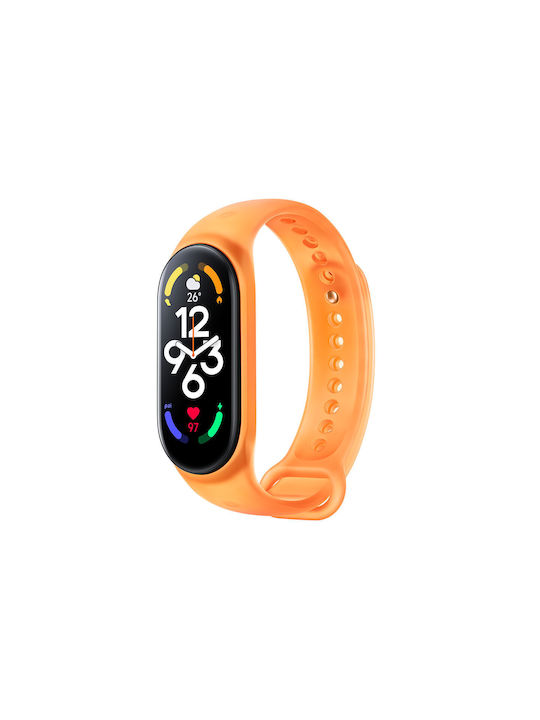 Armband Silikon mit Pin Neon Orange (Smart Band 7) BHR6493GL