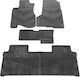 Set of Front and Rear Mats 4pcs Tray Type for Honda CR-V 2003-2007 Black