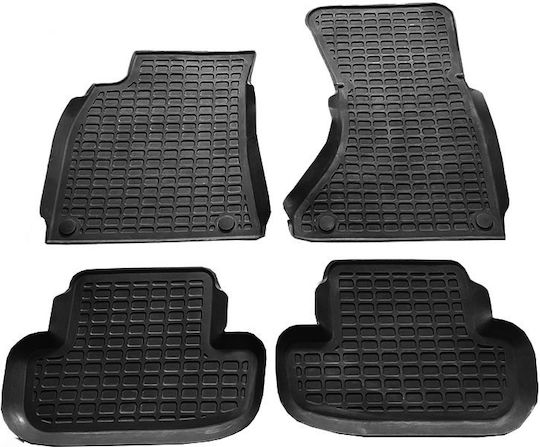 Set of Front and Rear Mats 4pcs Tray Type for Audi A5 2007-2015 Black