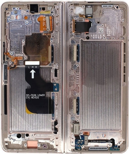 Samsung O ecran cu Mecanism Tactil și Cadru pentru Galaxy Z Fold4 (Bej)