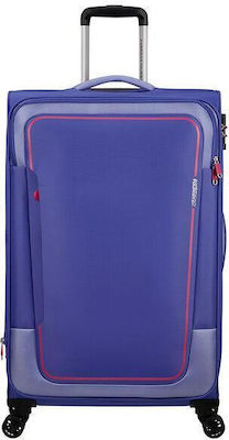 American Tourister Pulsonic Spinner Cabin Travel Suitcase Fabric Lila with 4 Wheels