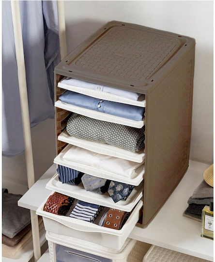 Bama Plastic Clothes Shelf in Grey Colour 41x34x53cm