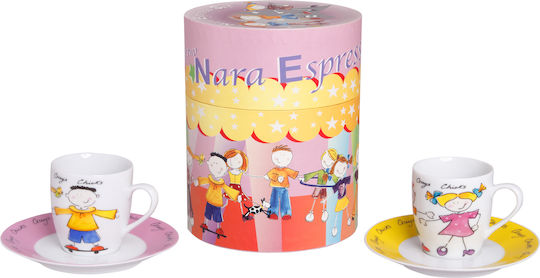 Etoile Set Căni Espresso De ceramică Multicolore 2buc