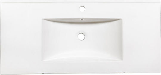 Martin Slim 100 Ένθετος Νιπτήρας Πορσελάνης 100x46cm Γυαλιστερή Πορσελάνη