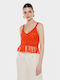 Desigual Loro Women's Summer Crop Top Sleeveless Orange