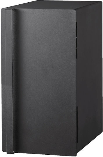Yamazaki Tower Slim BK Brotkasten Metallisch Schwarz 22x34.5x41cm