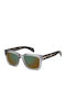 David Beckham Men's Sunglasses with Gray Plastic Frame