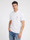 Guess Ανδρικό T-shirt Polo Λευκό