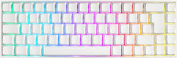 Deltaco WK95R Wireless Gaming Mechanical Keyboard 65% with Kailh Red switches and RGB lighting (English UK) White