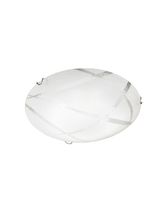 La Mia Luce Astros Κλασική Μεταλλική Πλαφονιέρα Οροφής με Ενσωματωμένο LED σε Λευκό χρώμα