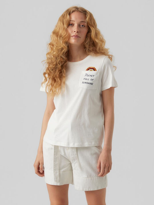 Vero Moda Sunshine Damen T-Shirt Weiß