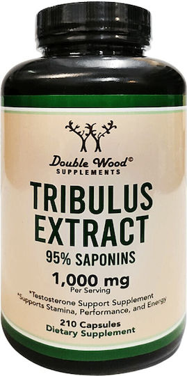 Double Wood Tribulus Extract 1000mg Συμπλήρωμα για Λίμπιντο & Ενίσχυση της Τεστοστερόνης 210 κάψουλες