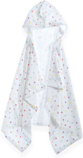 Nef-Nef Homeware Детска Шапка-Мехлем Худи Baby Bugs Бяла 70x120см